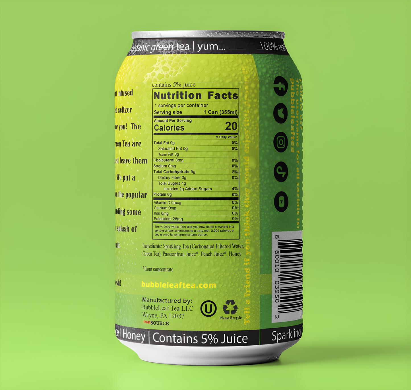 Passionfruit BubbleLeaf | 12 count